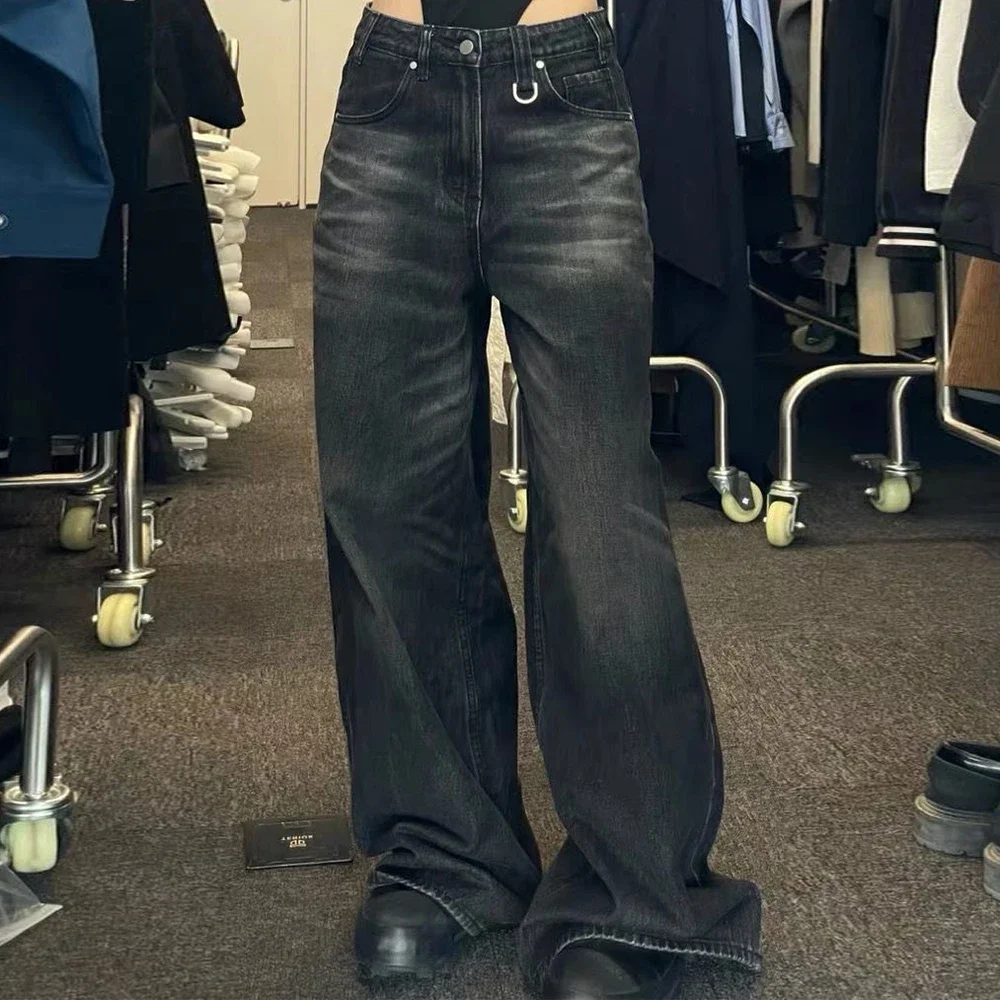 Women's Jeans Summer High Street Denim Natural Waist Bleached Full Length Wide Leg Mopping Casual Jeans
Women's Jeans Summer High Street Denim Natural Waist Bleached Full Length Wide Leg Mopping Casual Jeans