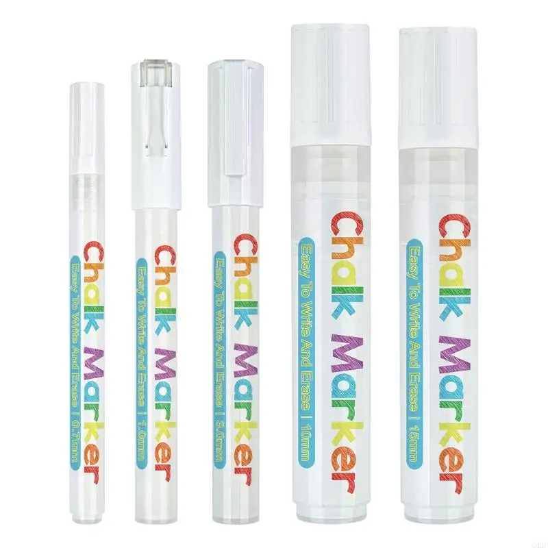 5 Pcs White Liquid Chalk Markers Water-Based Chalkboard Markers for Signs Glass K92C
5 Pcs White Liquid Chalk Markers Water-Based Chalkboard Markers for Signs Glass K92C