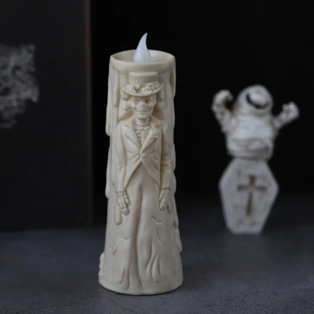 Plastic Ghost Bride Candle Lamp Reusable Odorless Ghost Groom Candle Lamp Luminous Glowing Halloween Ornaments School
Plastic Ghost Bride Candle Lamp Reusable Odorless Ghost Groom Candle Lamp Luminous Glowing Halloween Ornaments School