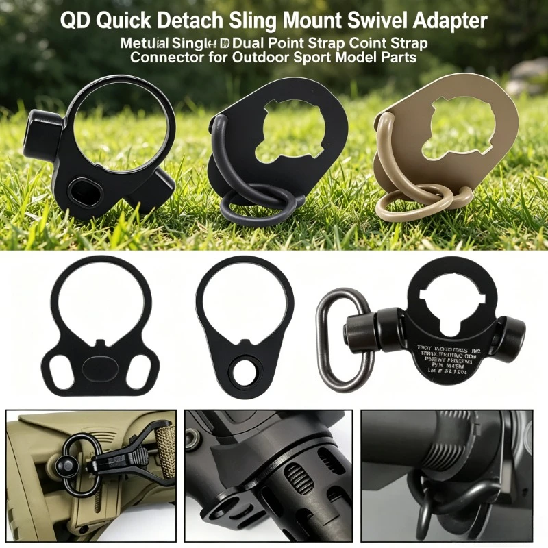 Metal Single Dual Point Strap Connector QD Quick Detach Sling Mount Swivel Adapter for Tactical Airsoft Wargame Model Gear
Metal Single Dual Point Strap Connector QD Quick Detach Sling Mount Swivel Adapter for Tactical Airsoft Wargame Model Gear