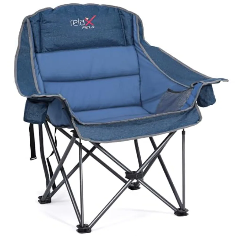 Oversized Camping Chair, Portable Folding Padded Camp Chairs with Side Pocket, Cup Holder, Heavy Duty Support 500LBS Outdoor Lo
Oversized Camping Chair, Portable Folding Padded Camp Chairs with Side Pocket, Cup Holder, Heavy Duty Support 500LBS Outdoor Lo