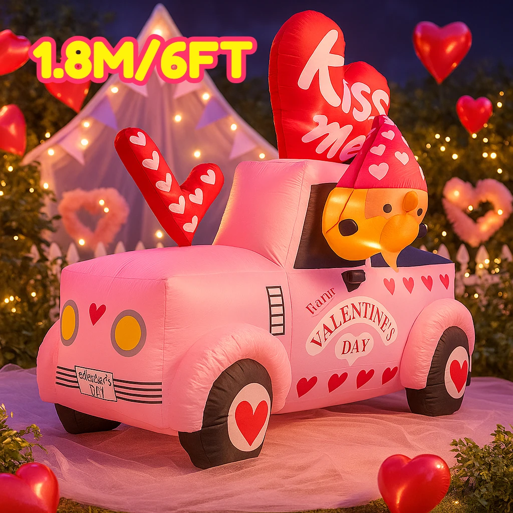 6FT Valentines Day Inflatable Pink Car Decoration Heart Pattern Kiss Me Balloon Romantic Love Themed Yard Garden Party Decor
6FT Valentines Day Inflatable Pink Car Decoration Heart Pattern Kiss Me Balloon Romantic Love Themed Yard Garden Party Decor