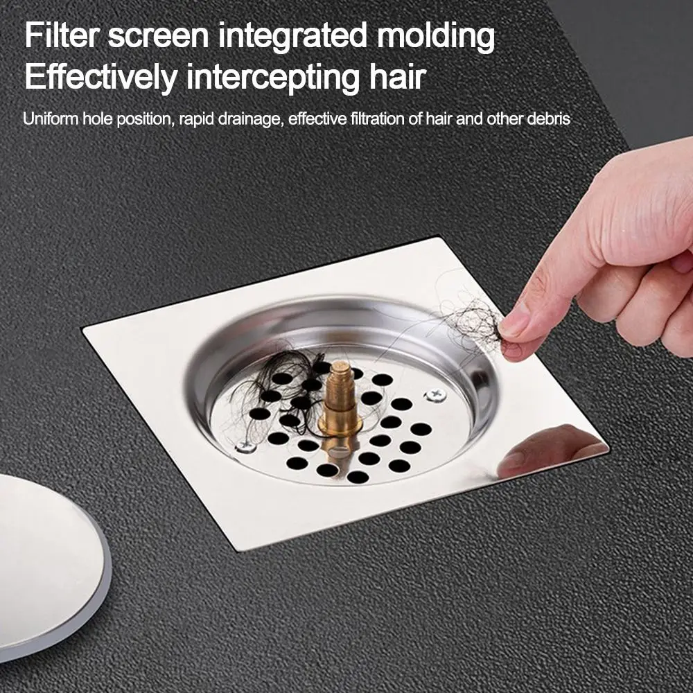 Stainless Steel Press-Type Floor Drain Pop Up Bounce Square Sewer Floor Strainer Removable Anti-odor Shower Foot Floor Drain
Stainless Steel Press-Type Floor Drain Pop Up Bounce Square Sewer Floor Strainer Removable Anti-odor Shower Foot Floor Drain