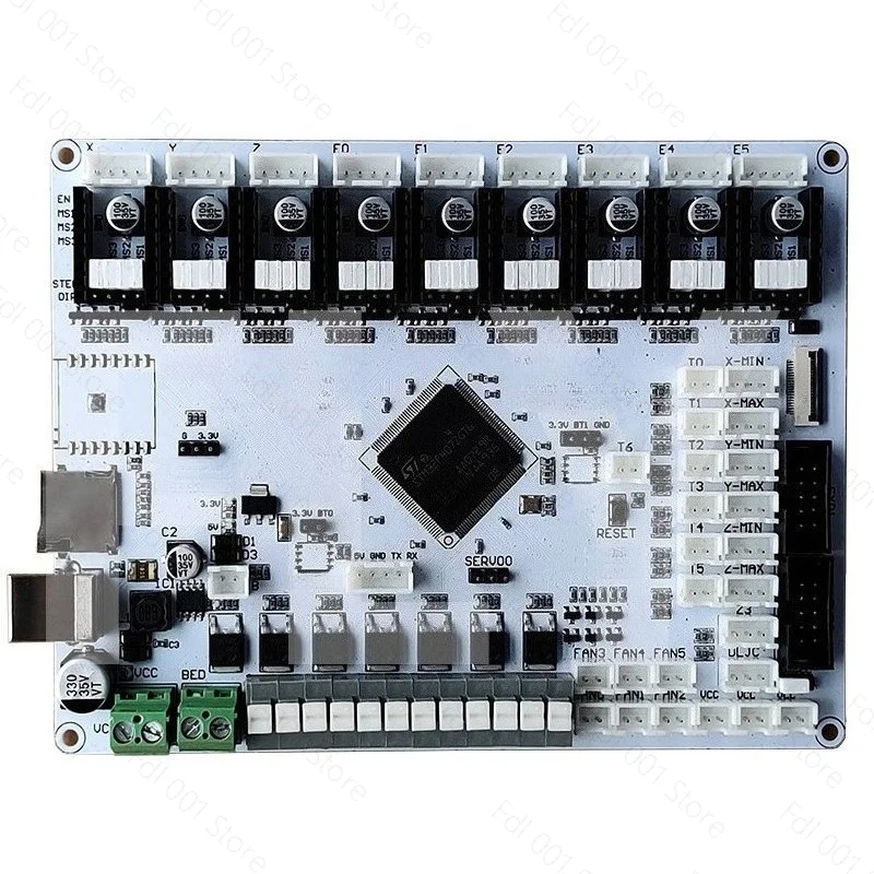 9 axis 3d printer main board support marlin/duet/klipper firmware support 4Z axis
9 axis 3d printer main board support marlin/duet/klipper firmware support 4Z axis