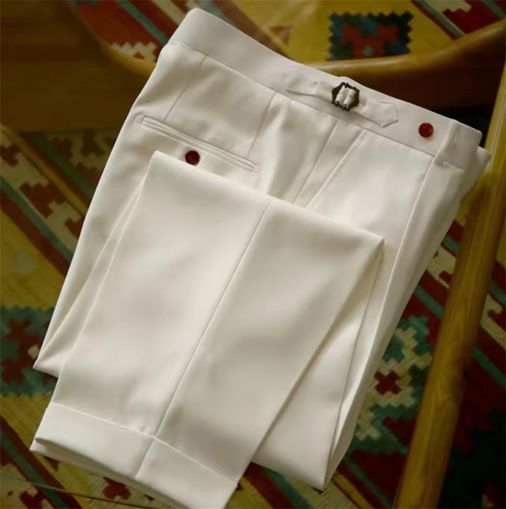 Spring Summer Men's Pants Fashion Solid Color Suit Trousers Male High Waist Loose Pants Men Business Casual Formal Pants
Spring Summer Men's Pants Fashion Solid Color Suit Trousers Male High Waist Loose Pants Men Business Casual Formal Pants