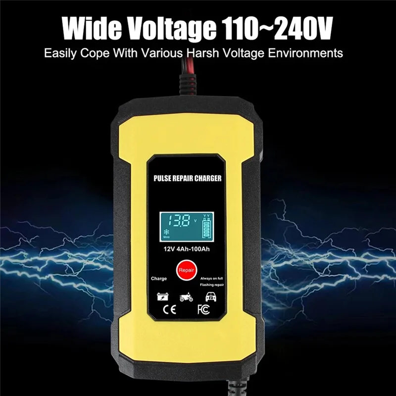 A58X-Car Battery Charger Intelligent Pulse Repair LCD Display For Auto Motorcycle 12V 6A Charger Cycle GEL Lead-Acid US Plug
A58X-Car Battery Charger Intelligent Pulse Repair LCD Display For Auto Motorcycle 12V 6A Charger Cycle GEL Lead-Acid US Plug