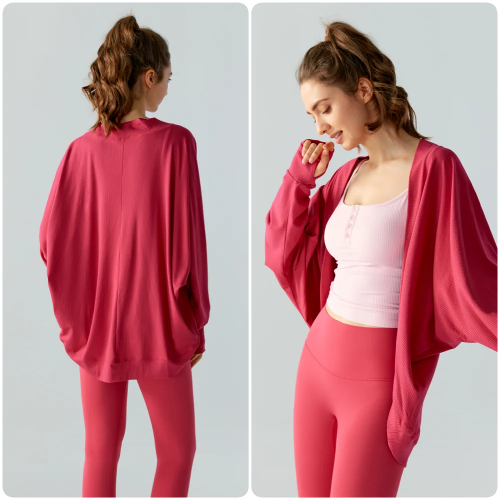 Leisure and Lazy Style New Shawl Cardigan Collarless Yoga Suit Long Sleeved Jacket Loose and Versatile Fitness Sports Cover Up
Leisure and Lazy Style New Shawl Cardigan Collarless Yoga Suit Long Sleeved Jacket Loose and Versatile Fitness Sports Cover Up