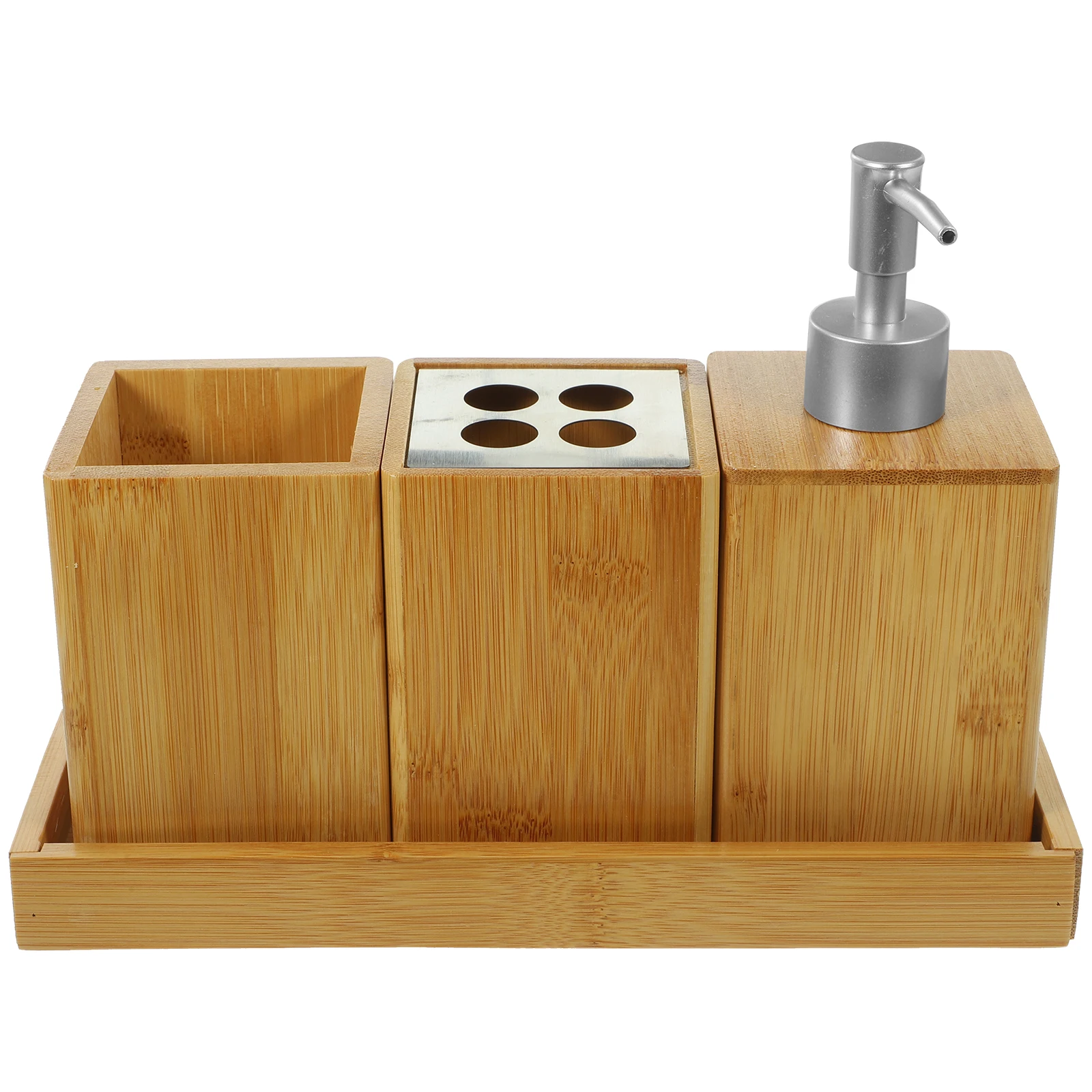 Toothbrush Holder Cup Household Bathroom Accessories Bamboo Toothbrush Holder Mouthwash Cup Soap Dispenser Storage Rack
Toothbrush Holder Cup Household Bathroom Accessories Bamboo Toothbrush Holder Mouthwash Cup Soap Dispenser Storage Rack