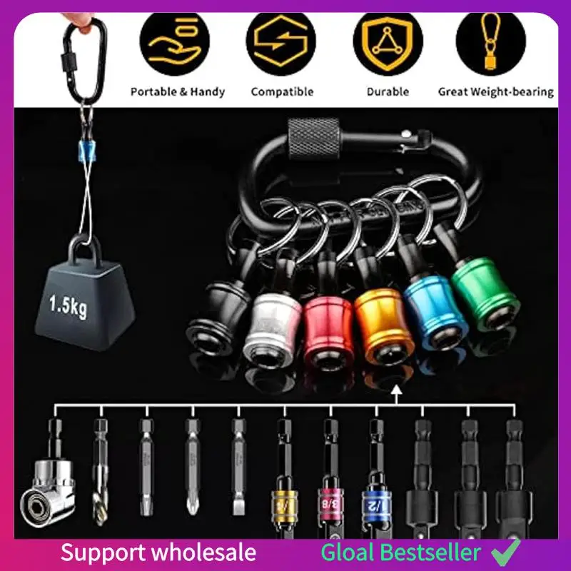 A38M 1/4 Hex-Shank Bit Holder Keychain Gadgets,3Pc 1/4In 3/8In 1/2In Drill Socket Adapter+105° Right Angle Drill Accessories
A38M 1/4 Hex-Shank Bit Holder Keychain Gadgets,3Pc 1/4In 3/8In 1/2In Drill Socket Adapter+105° Right Angle Drill Accessories