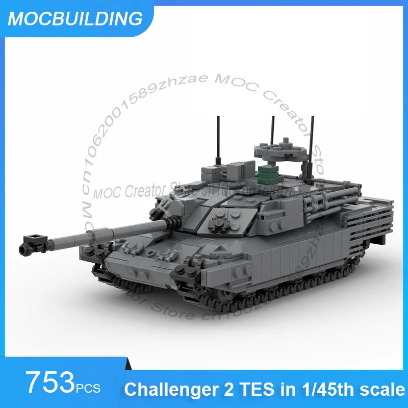 Challenger 2 TES in 1/45th Scale MOC Building Block DIY Assemble Bricks Tank Model Creative Display Collection Toys Gifts 753PCS
Challenger 2 TES in 1/45th Scale MOC Building Block DIY Assemble Bricks Tank Model Creative Display Collection Toys Gifts 753PCS