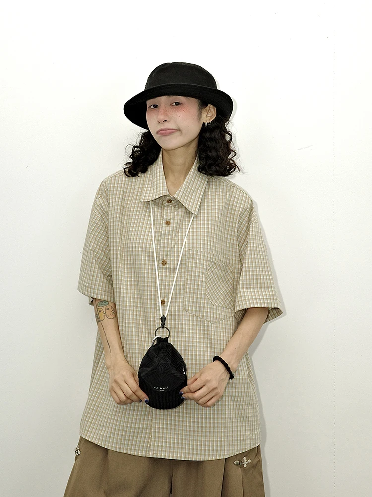 Guluwoo Summer Retro Unisex Plaid Short Sleeve Shirt Light Color Couple's Loose Fit Cotton Shirt Citywalk Open Cardigan
Guluwoo Summer Retro Unisex Plaid Short Sleeve Shirt Light Color Couple's Loose Fit Cotton Shirt Citywalk Open Cardigan