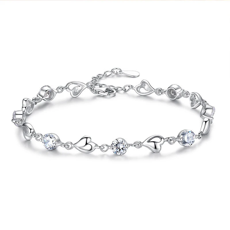 Luxury 925 Silver Forest Style Ocean Heart Blue Crystal Heart Bracelet, Simple Zircon Nature Jewelry For Women
Luxury 925 Silver Forest Style Ocean Heart Blue Crystal Heart Bracelet, Simple Zircon Nature Jewelry For Women
