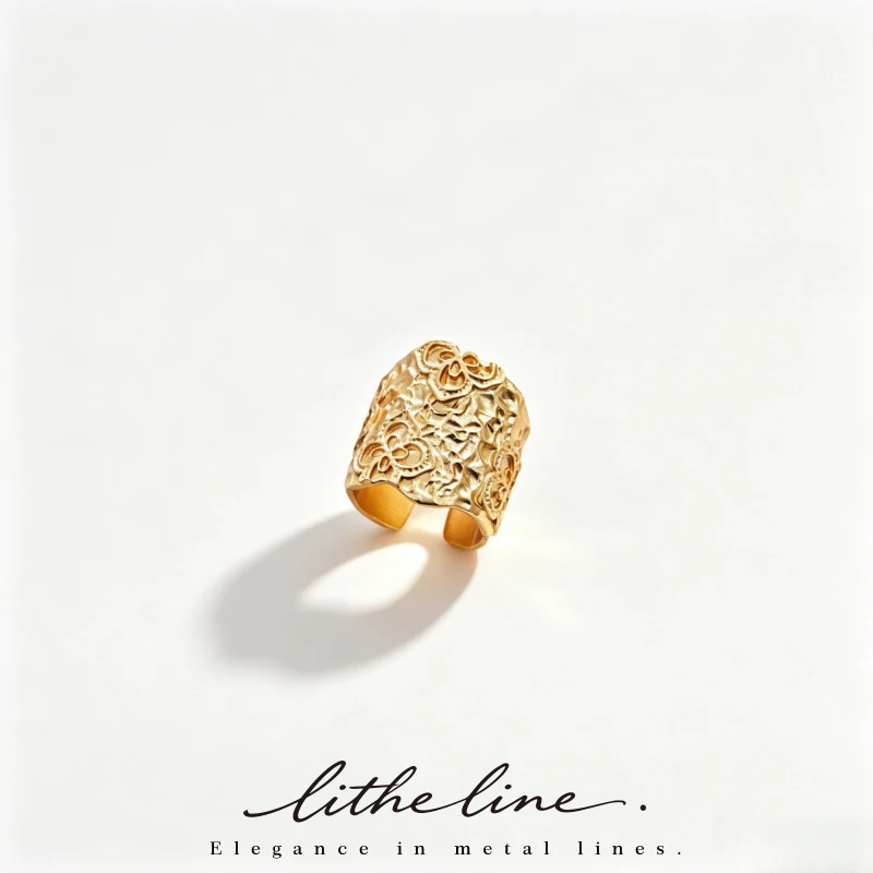 Litheline 24K Gold Plated Brass Textured Scroll Cuff Ring, Flexible Fit Anti-Tarnish Plating Lightweight All-Day Comfort Jewelry
Litheline 24K Gold Plated Brass Textured Scroll Cuff Ring, Flexible Fit Anti-Tarnish Plating Lightweight All-Day Comfort Jewelry