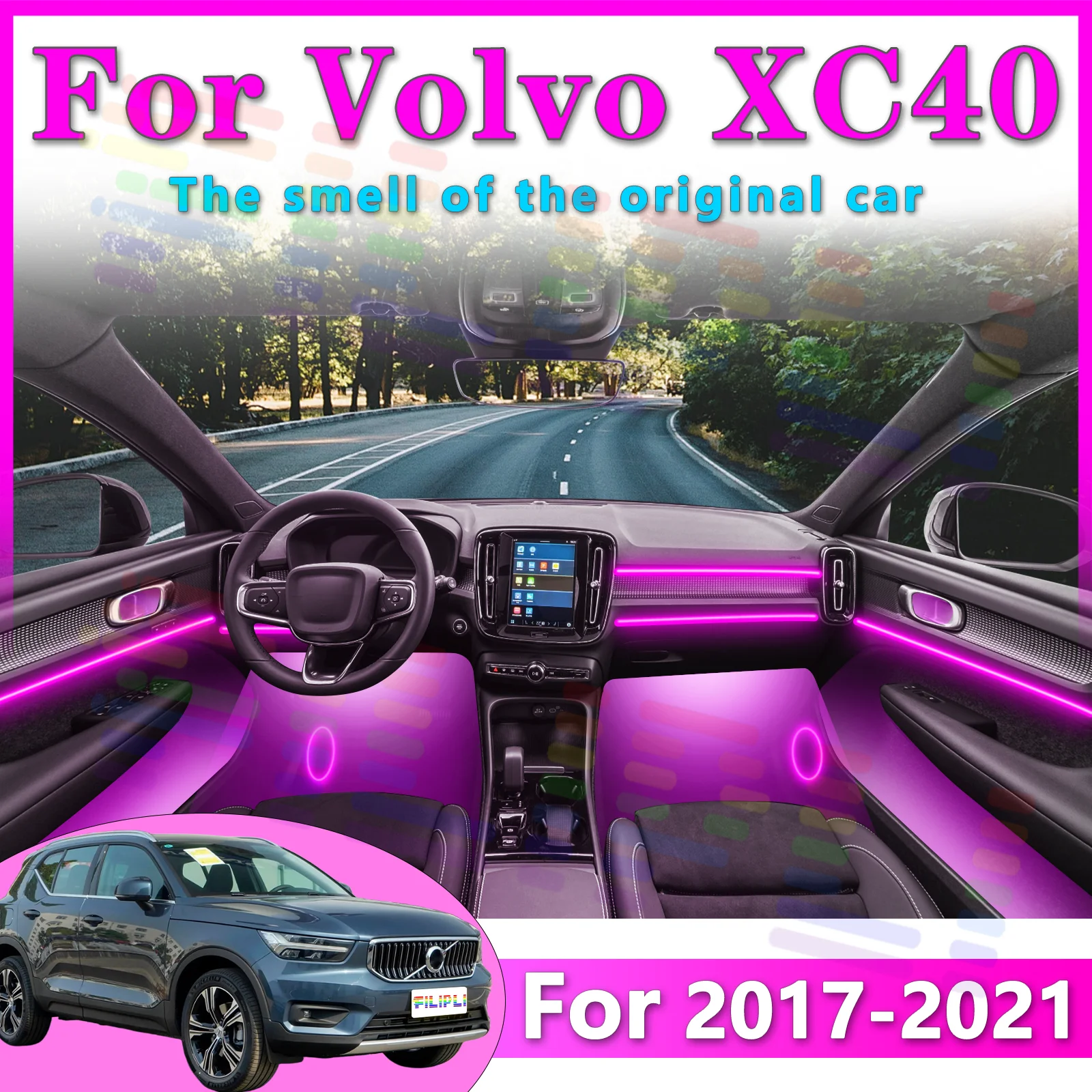 FILIPLI For Volvo XC40 LED Atmosphere Light 64Color with Varied Modes for a Great and Pleasant Drive
FILIPLI For Volvo XC40 LED Atmosphere Light 64Color with Varied Modes for a Great and Pleasant Drive