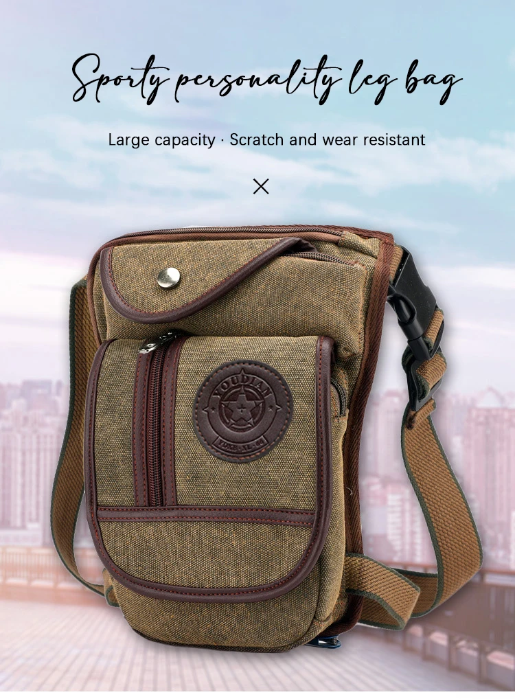 Men's Canvas Drop Leg Bag Motorcycle Multi-purpose Messenger Shoulder Bag High Quality Belt Hip Bum Waist Fanny Pack for Camping
Men's Canvas Drop Leg Bag Motorcycle Multi-purpose Messenger Shoulder Bag High Quality Belt Hip Bum Waist Fanny Pack for Camping