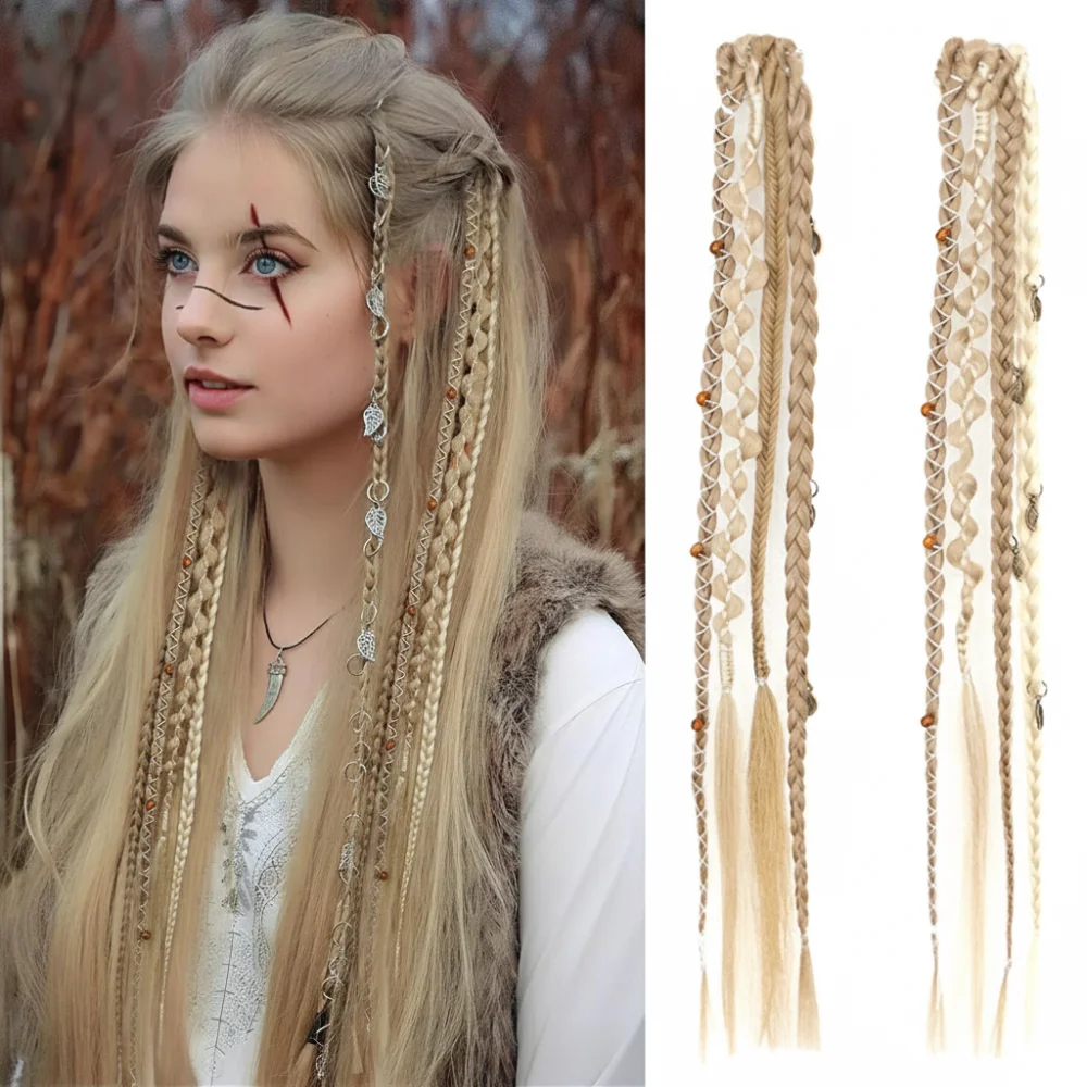 Bohemia Clip in Hair Extensions Handmade Synthetic Weaving Fairy Hair Wig Hairpieces Synthetic 16 Inches Clip-on Long Braid
Bohemia Clip in Hair Extensions Handmade Synthetic Weaving Fairy Hair Wig Hairpieces Synthetic 16 Inches Clip-on Long Braid
