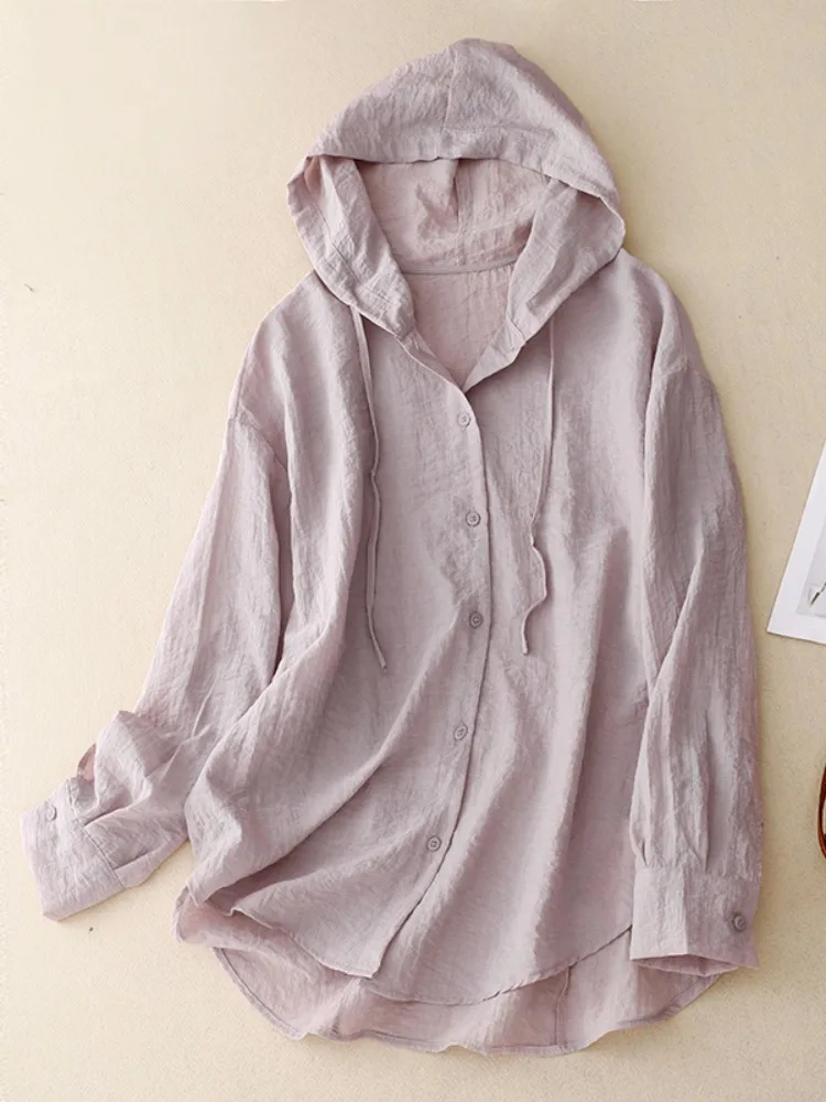 Sun Protection Cotton Linen Hooded Dstring Women's irt Summer Lightweight Air Conditioning Outerwear Faionable Loose Fit
Sun Protection Cotton Linen Hooded Dstring Women's irt Summer Lightweight Air Conditioning Outerwear Faionable Loose Fit