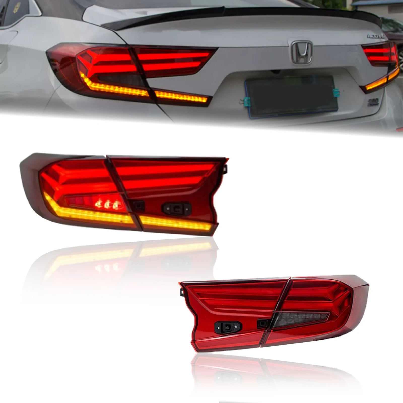 ZAIQU for Honda Accord Tail Lamp Full LED Taillights Rear Light for Accord 2018 2019 Car Autoparts Accessories
ZAIQU for Honda Accord Tail Lamp Full LED Taillights Rear Light for Accord 2018 2019 Car Autoparts Accessories