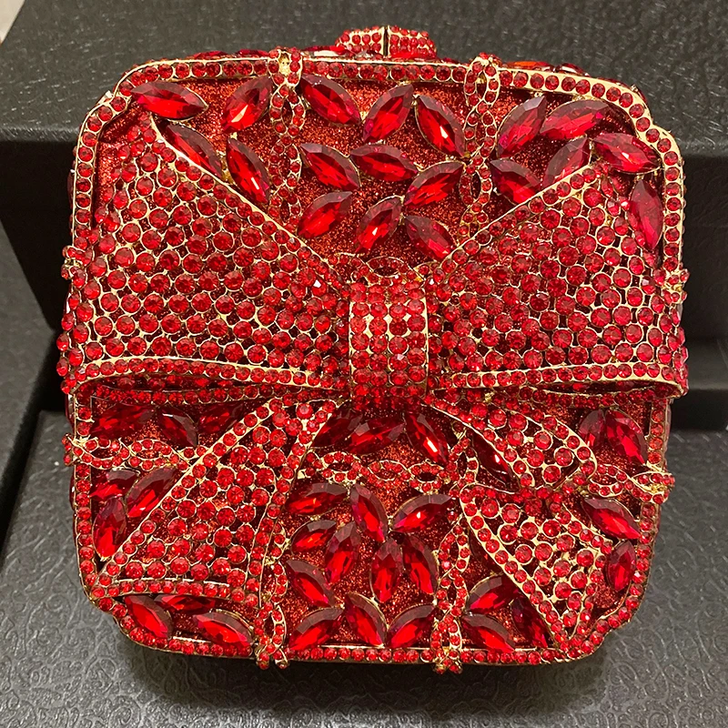 2022 Red Rhinestone Evening Bag Bow Crystal Clutches Square Wedding Bridal Purses Party Prom Handbag Luxury Women Banquet Wallet
2022 Red Rhinestone Evening Bag Bow Crystal Clutches Square Wedding Bridal Purses Party Prom Handbag Luxury Women Banquet Wallet