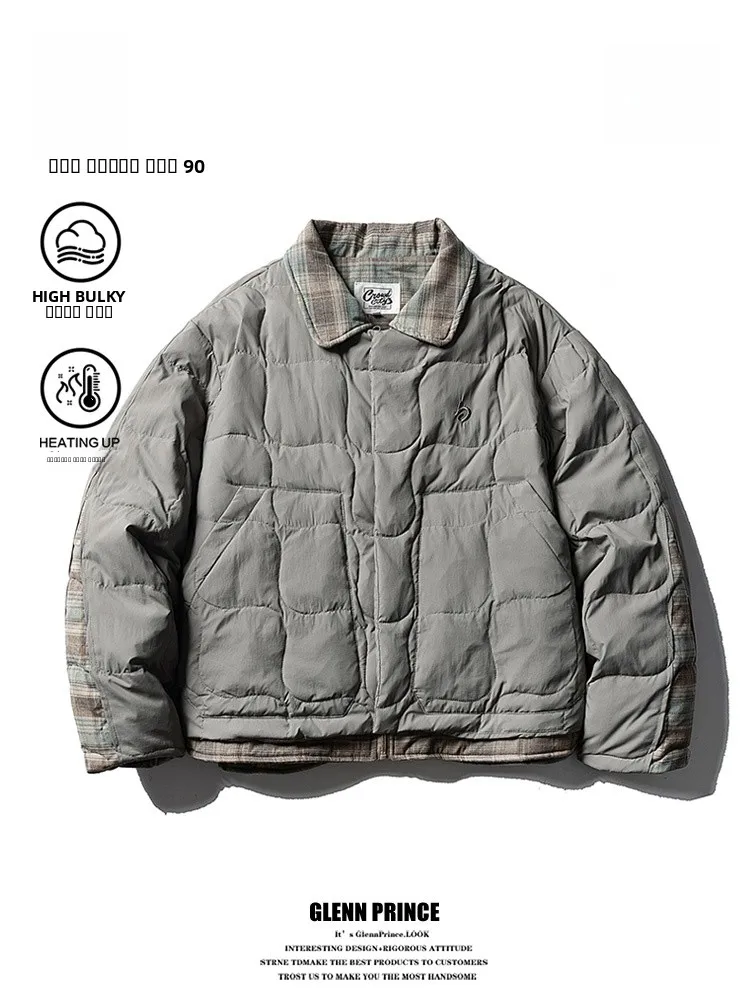 Мужская стеганая зимняя куртка GPstudio с цветовыми блоками, имитация двухслойного пуховика, теплый воротник, повседневная укороченная модель
Мужская стеганая зимняя куртка GPstudio с цветовыми блоками, имитация двухслойного пуховика, теплый воротник, повседневная укороченная модель