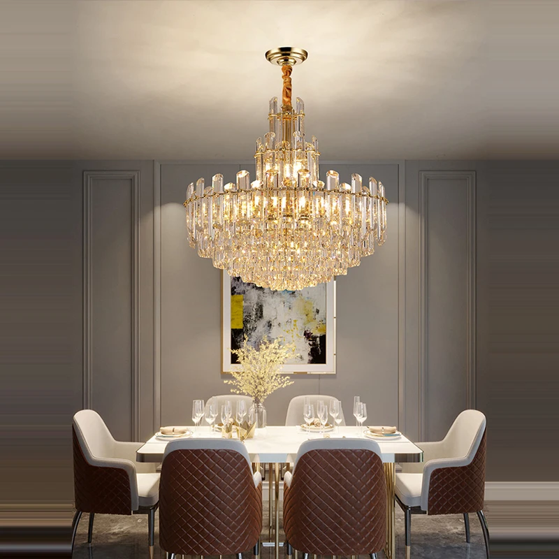 Luxury LED Ceiling Chandeliers Hanging Lamps Crystal Light Fixture Lustre Decorative Home Appliance for Dining Room
Luxury LED Ceiling Chandeliers Hanging Lamps Crystal Light Fixture Lustre Decorative Home Appliance for Dining Room