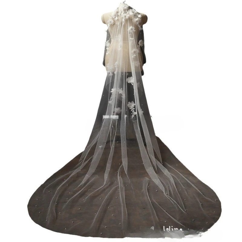 Single Layer Large Trailing Veil Flower Pastoral Lawn Wedding Church Wedding Veil
Single Layer Large Trailing Veil Flower Pastoral Lawn Wedding Church Wedding Veil
