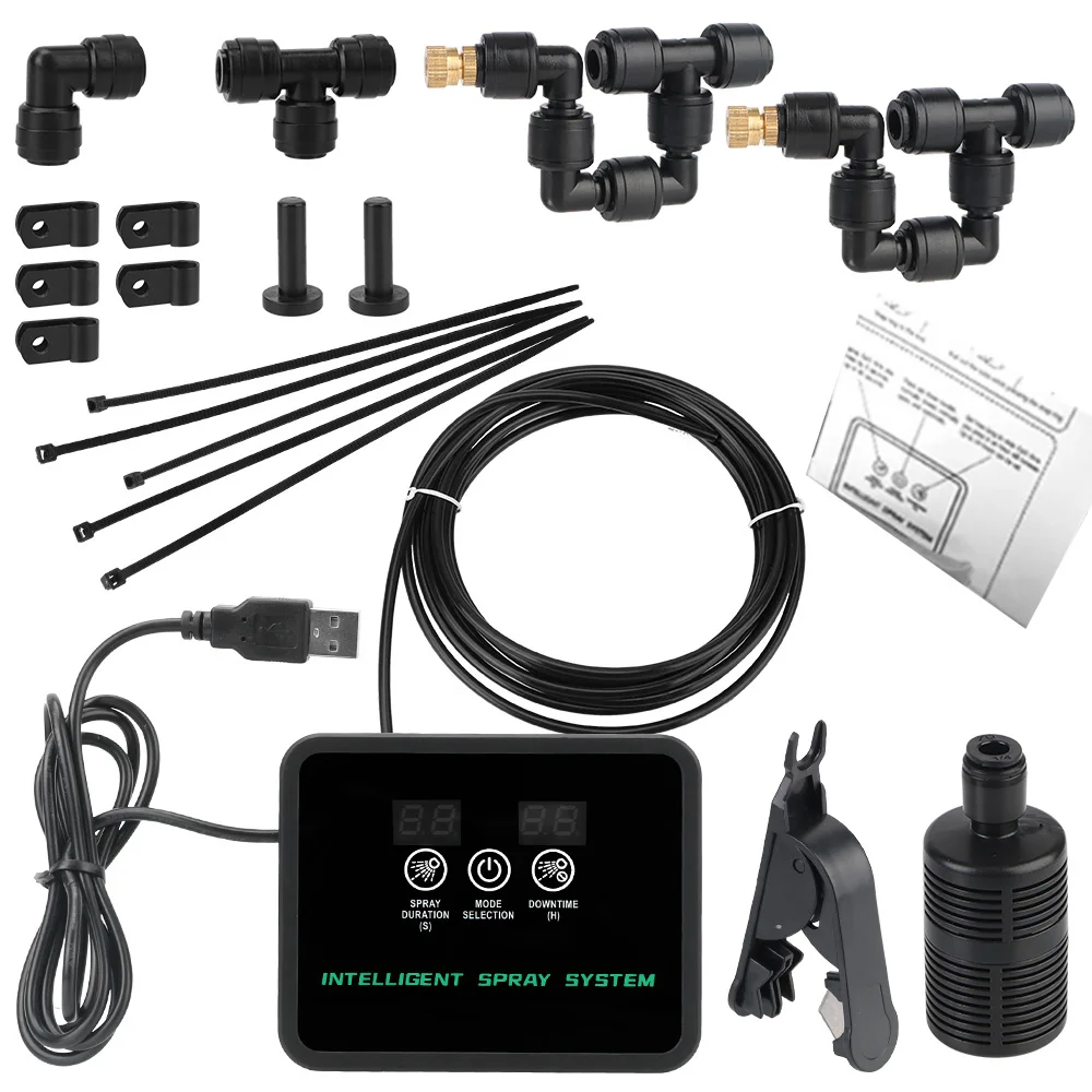 Spray Irrigation System Kit Automatic Watering System Electronic Timer Intelligent Touch Screen For Garden Aquarium
Spray Irrigation System Kit Automatic Watering System Electronic Timer Intelligent Touch Screen For Garden Aquarium