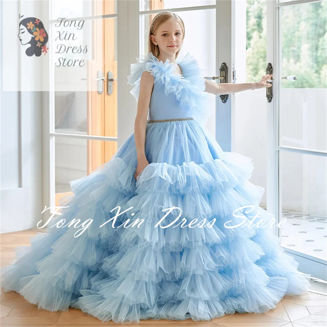 Blue Tulle Puffy Flower Girl Dress For Wedding Host Piano Performance Cake Dress Children's Birthday Party First Communion Dress
Blue Tulle Puffy Flower Girl Dress For Wedding Host Piano Performance Cake Dress Children's Birthday Party First Communion Dress