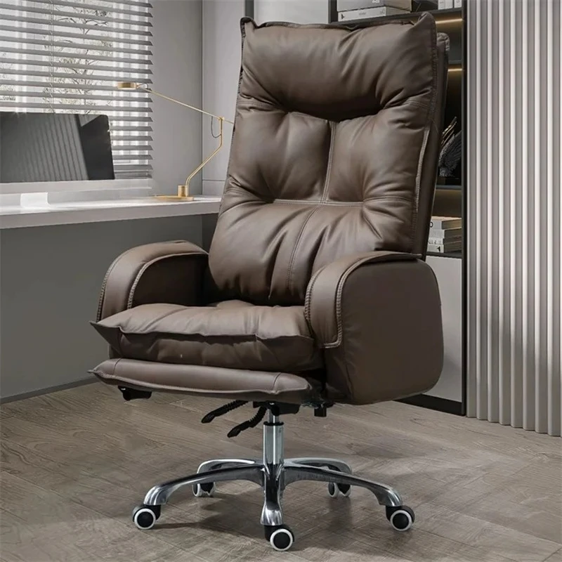 Backrest Modern Office Chairs Recliner Light luxury leather Executive Chair Comfortable Computer Chair Study Desk Furniture
Backrest Modern Office Chairs Recliner Light luxury leather Executive Chair Comfortable Computer Chair Study Desk Furniture