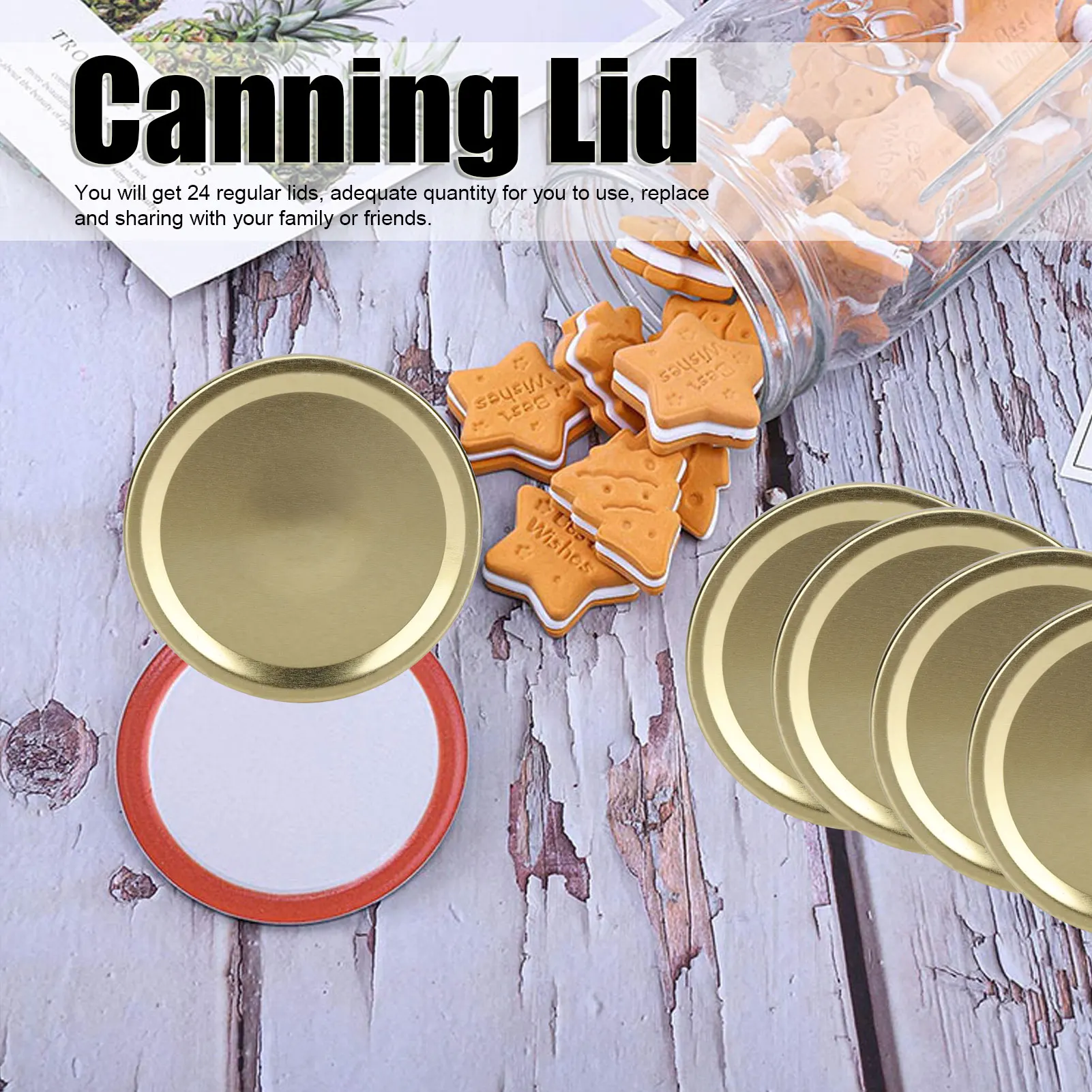 Round Split Type Lids Canning Jar Sealing Storage Covers for Regular Wide Mouth Jar Jar Container Lid Split‑Type Jar Lid
Round Split Type Lids Canning Jar Sealing Storage Covers for Regular Wide Mouth Jar Jar Container Lid Split‑Type Jar Lid