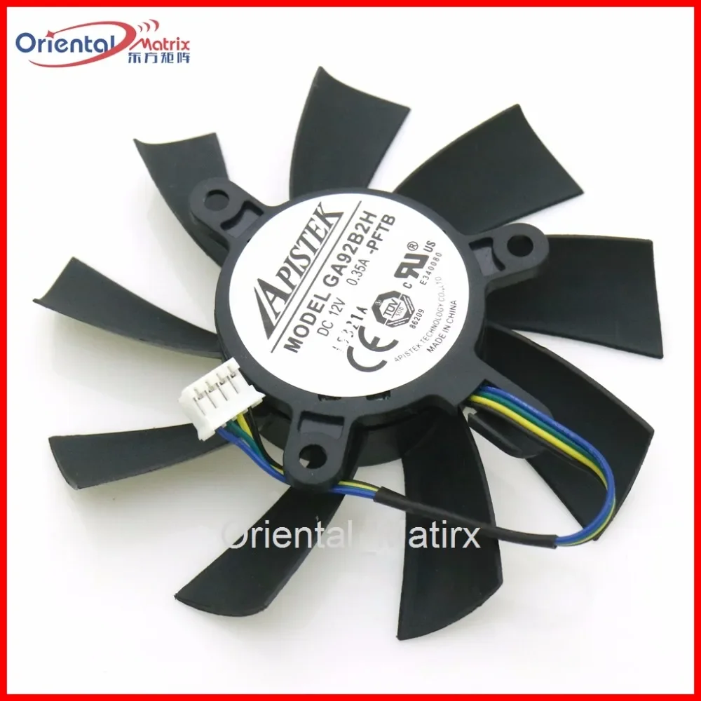 GA92B2U - PFTB 12V 0.35A 4Pin 87mm 42*42*42mm VGA Fan For Dataland Graphics Card Cooler Cooling Fan
GA92B2U - PFTB 12V 0.35A 4Pin 87mm 42*42*42mm VGA Fan For Dataland Graphics Card Cooler Cooling Fan