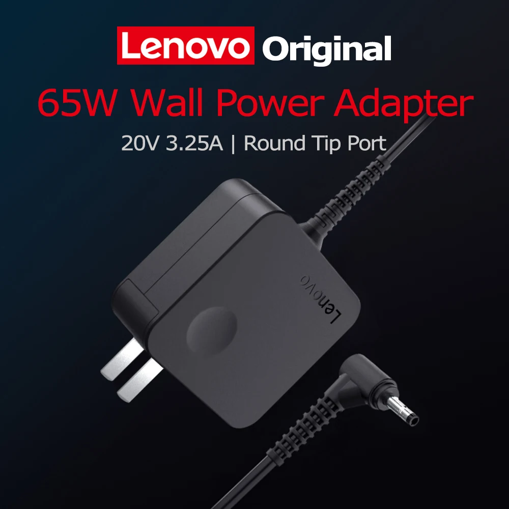 Lenovo Original 65W Wall Adapter 20V 3.25A Round Tip Port Laptop Notebook PC Charging Cable Power Cord Power Supply CN Standard
Lenovo Original 65W Wall Adapter 20V 3.25A Round Tip Port Laptop Notebook PC Charging Cable Power Cord Power Supply CN Standard