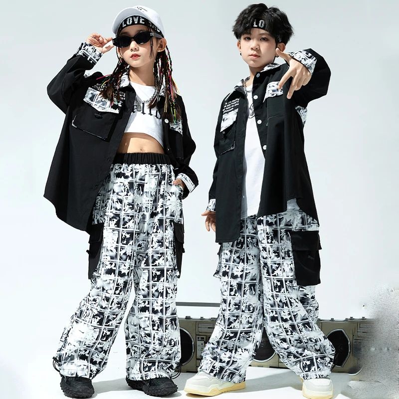 New Hip Hop Dance Costumes For Kids Loose Jacket Hiphop Pants Streetwear Boys Jazz Dancing Outfits Girls Rave Clothes DQS14125
New Hip Hop Dance Costumes For Kids Loose Jacket Hiphop Pants Streetwear Boys Jazz Dancing Outfits Girls Rave Clothes DQS14125