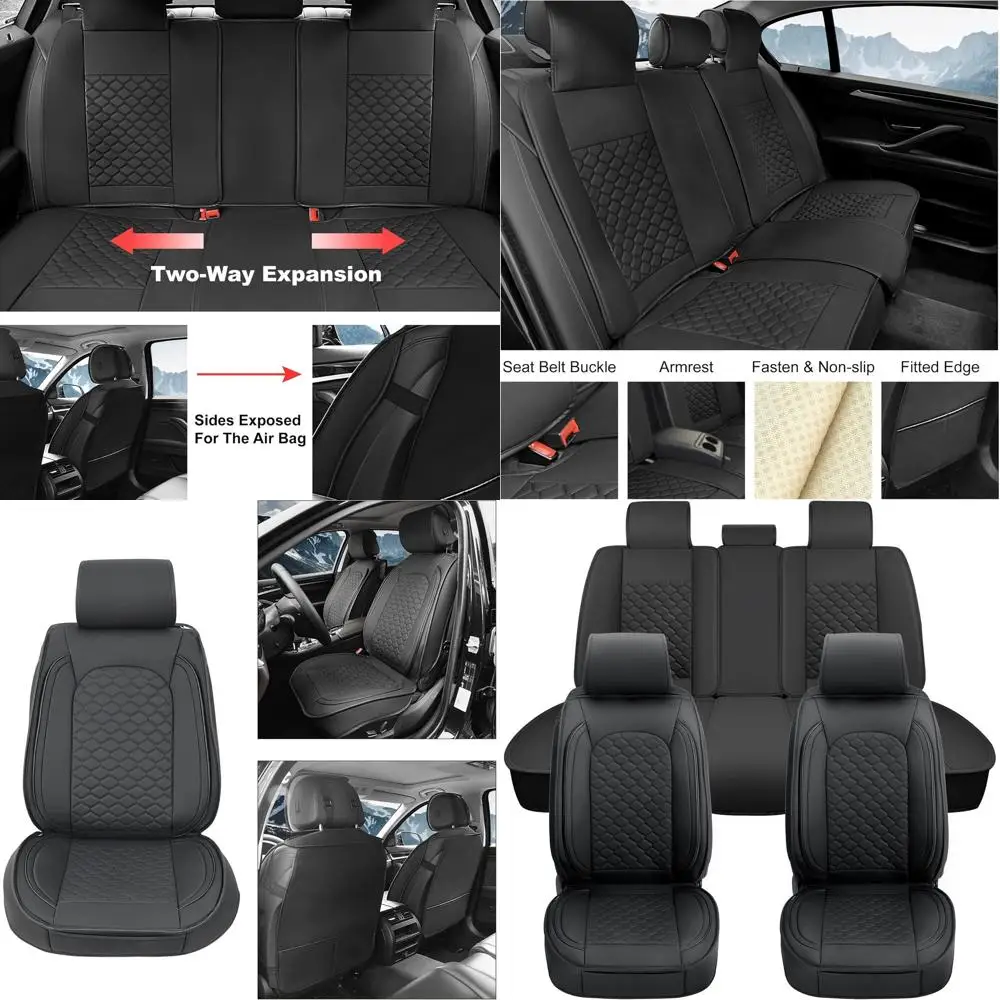 Чехол на автомобильное сиденье, полный комплект, роскошная искусственная кожа с ромбовидным стеганым дизайном, водонепроницаемый, высокоэластичная пена 5 мм, подходит для автомобилей
Чехол на автомобильное сиденье, полный комплект, роскошная искусственная кожа с ромбовидным стеганым дизайном, водонепроницаемый, высокоэластичная пена 5 мм, подходит для автомобилей