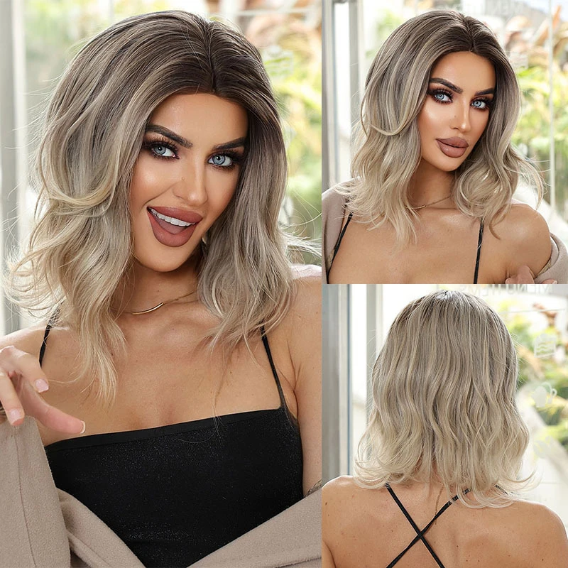 European American style middle-parted gradient women's golden short curly hair fashion high-temperature fiber full head wate
European American style middle-parted gradient women's golden short curly hair fashion high-temperature fiber full head wate