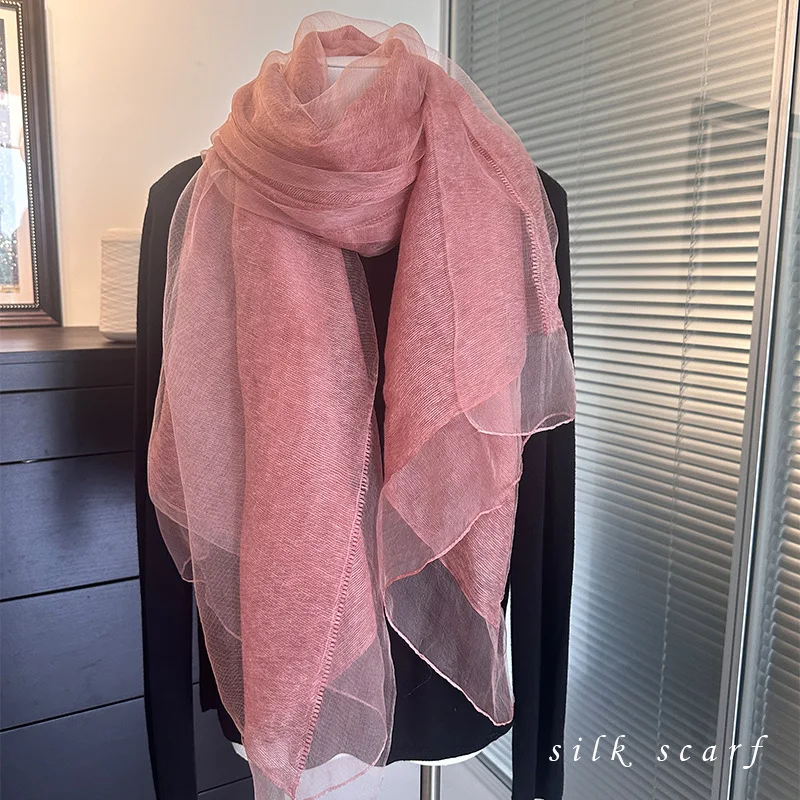 Premium Sheer Organza Silk Scarf Large Size Breathable Neck Wrap Lightweight Shawl For Daily Wear And Travel
Premium Sheer Organza Silk Scarf Large Size Breathable Neck Wrap Lightweight Shawl For Daily Wear And Travel