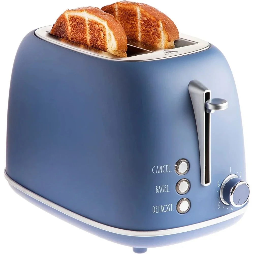 Rounded Bread Toaster Stainless Steel Retro 2 Slice Toaster with Crumb Tray, Navy
Rounded Bread Toaster Stainless Steel Retro 2 Slice Toaster with Crumb Tray, Navy
