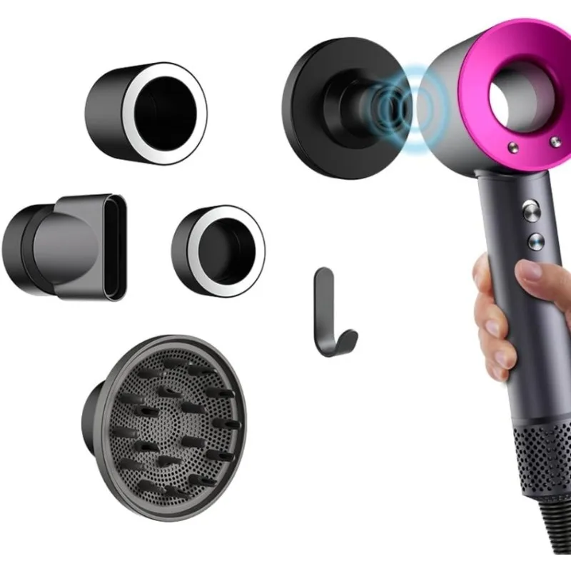 Hair Dryer Attachment Holder for Dyson Magnetic Holder with Wall Mounted Storage Organizer for Nozzle Accessories
Hair Dryer Attachment Holder for Dyson Magnetic Holder with Wall Mounted Storage Organizer for Nozzle Accessories