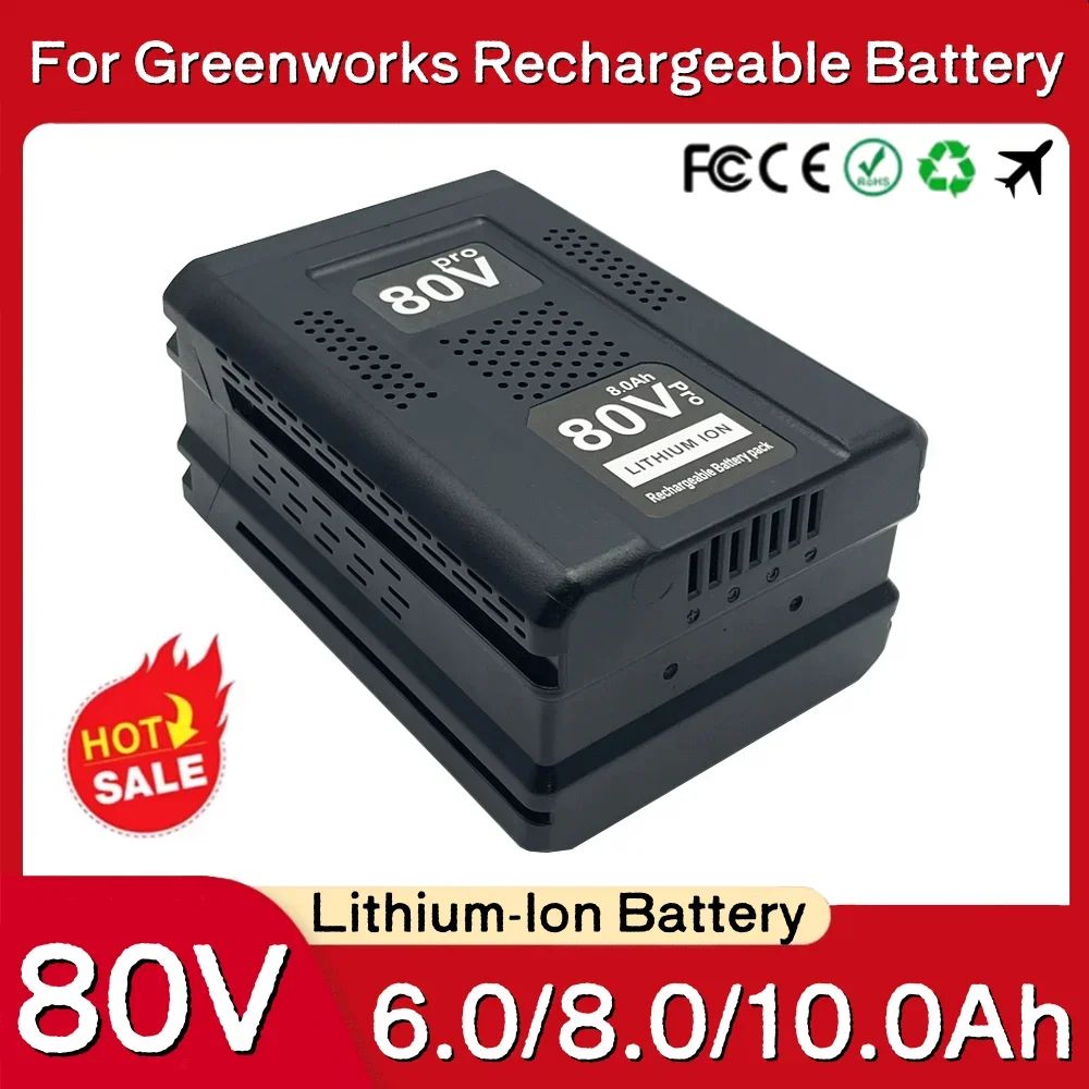High-quality 80V Replacement Battery for Greenworks 80V Max Lithium-Ion 6.0/8.0/10ah Battery GBA80200 GBA80250 GBA80400 GBA80500
High-quality 80V Replacement Battery for Greenworks 80V Max Lithium-Ion 6.0/8.0/10ah Battery GBA80200 GBA80250 GBA80400 GBA80500