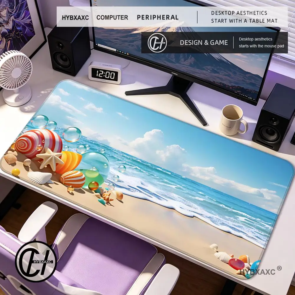 HYBXAXC Seashell Beach Mouse Pad Non-slip Locking Edge DeskMat PC Laptop Accessories Rubber Keyboard Large Game Carpet
HYBXAXC Seashell Beach Mouse Pad Non-slip Locking Edge DeskMat PC Laptop Accessories Rubber Keyboard Large Game Carpet