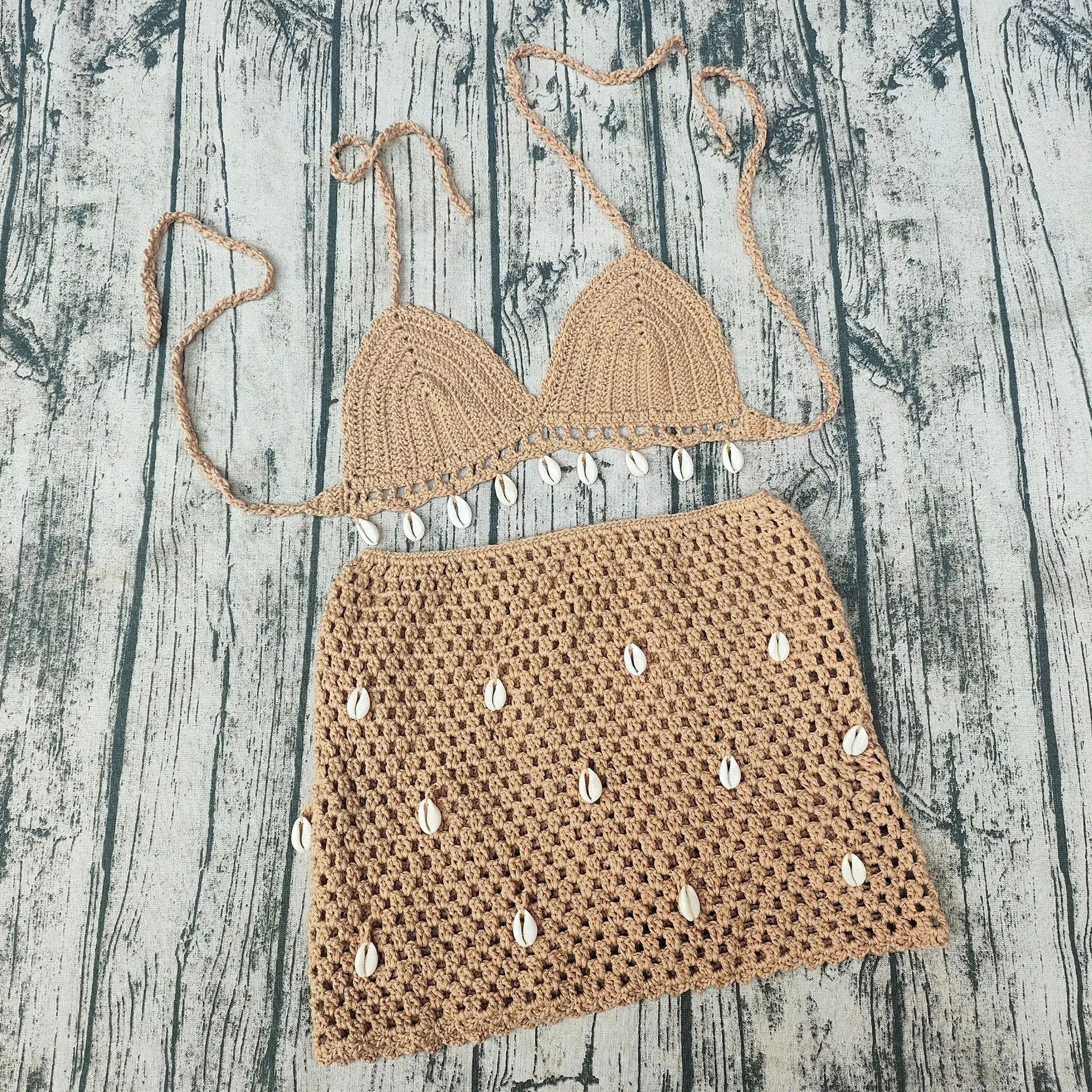 2025 NEW Handmade Crochet 2 Pieces Beach Wear Sexy women Bra Top+Hollow Out Skirt Cover-ups
2025 NEW Handmade Crochet 2 Pieces Beach Wear Sexy women Bra Top+Hollow Out Skirt Cover-ups