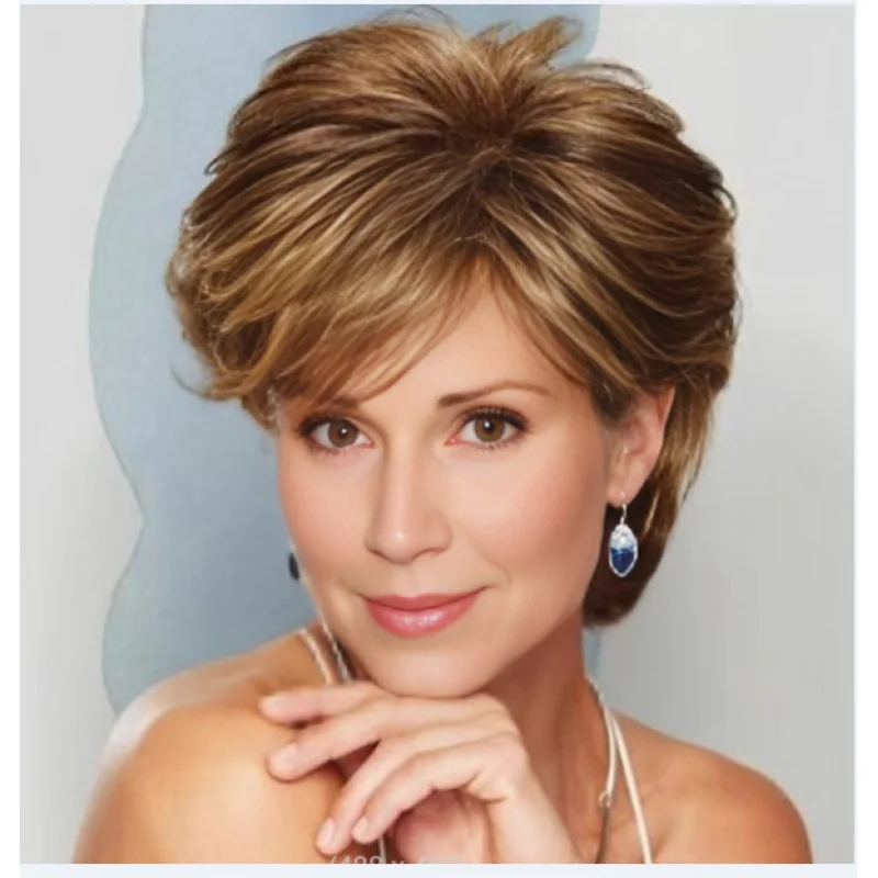 Short Straight Layere Brown Mix Synthetic Wigs Women Soft Natural Daily Use
Short Straight Layere Brown Mix Synthetic Wigs Women Soft Natural Daily Use