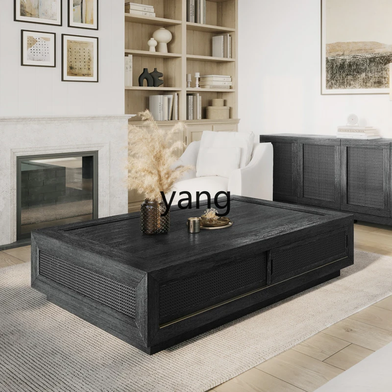 LTT American solid wood coffee table natural rattan multi-functional coffee table living room wabi-sabi storage tea table
LTT American solid wood coffee table natural rattan multi-functional coffee table living room wabi-sabi storage tea table