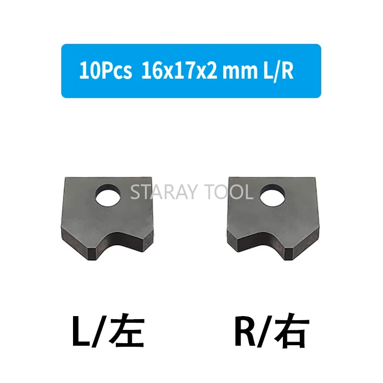Woodworking Machine Accessories 10Pcs Edge Banding Machine Scraper Blades 16x17x2 L/R Milling Cutter Finishing Knife
Woodworking Machine Accessories 10Pcs Edge Banding Machine Scraper Blades 16x17x2 L/R Milling Cutter Finishing Knife