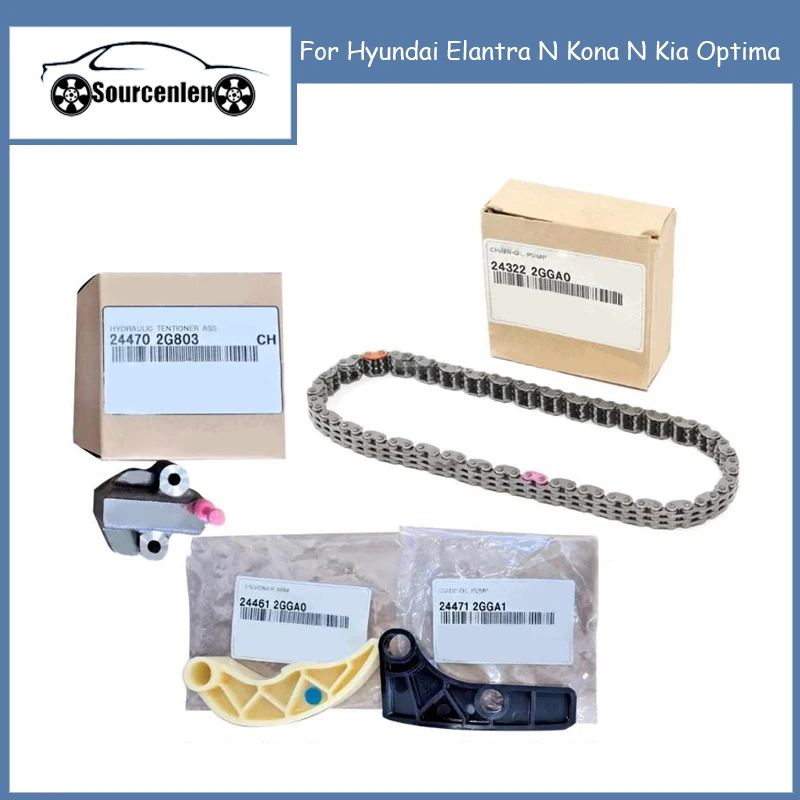 New Genuine Oil Pump Chain 4PCS Kit For Hyundai Elantra N Kona N Kia Optima 244712GGA1 243222GGA0 244612GGA0 244702G803
New Genuine Oil Pump Chain 4PCS Kit For Hyundai Elantra N Kona N Kia Optima 244712GGA1 243222GGA0 244612GGA0 244702G803