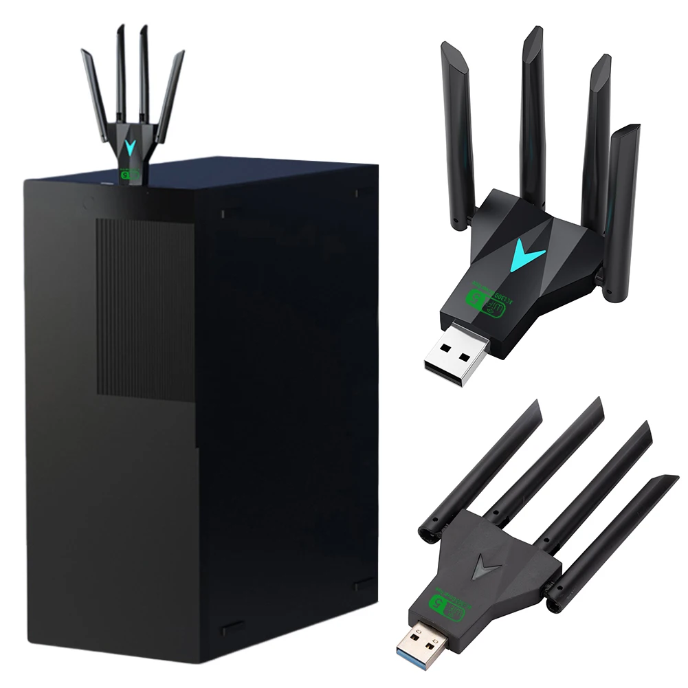 1300Mbps Wireless Network Card Dual Band 2.4/5.8Ghz USB 3.0 WiFi USB Adapter Wi-Fi Dongle Wireless Receiver for PC/Laptop
1300Mbps Wireless Network Card Dual Band 2.4/5.8Ghz USB 3.0 WiFi USB Adapter Wi-Fi Dongle Wireless Receiver for PC/Laptop