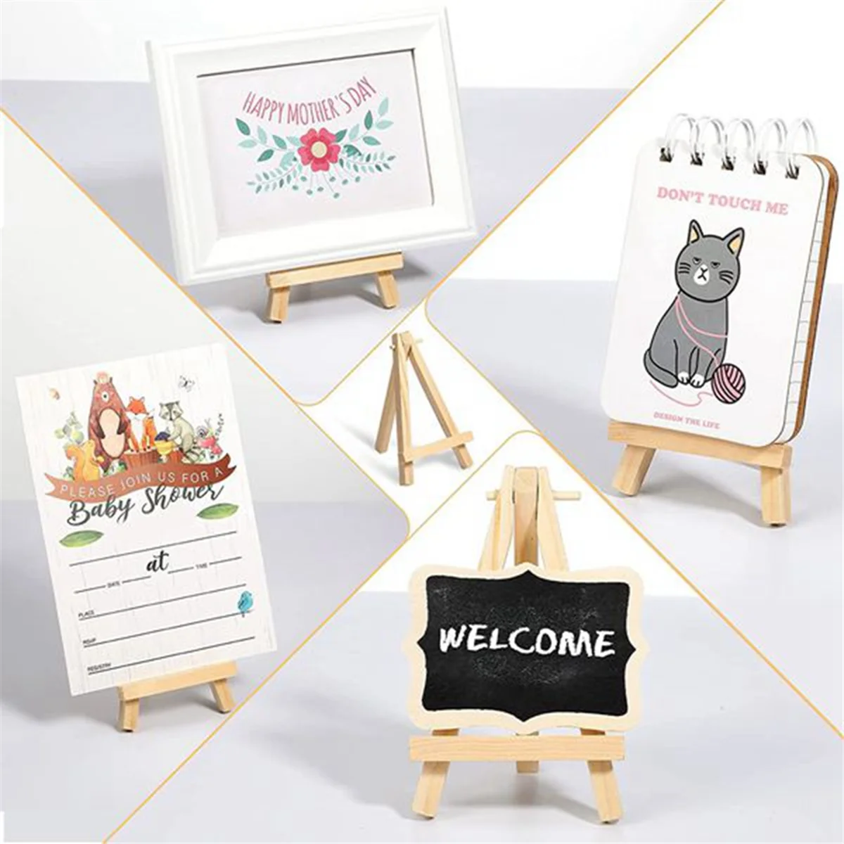 A32P_60Pieces of Mini Wooden Easel. Business Cards, Display Photos, Small Canvases, Classroom DIY Arts and Crafts 8x15cm
A32P_60Pieces of Mini Wooden Easel. Business Cards, Display Photos, Small Canvases, Classroom DIY Arts and Crafts 8x15cm