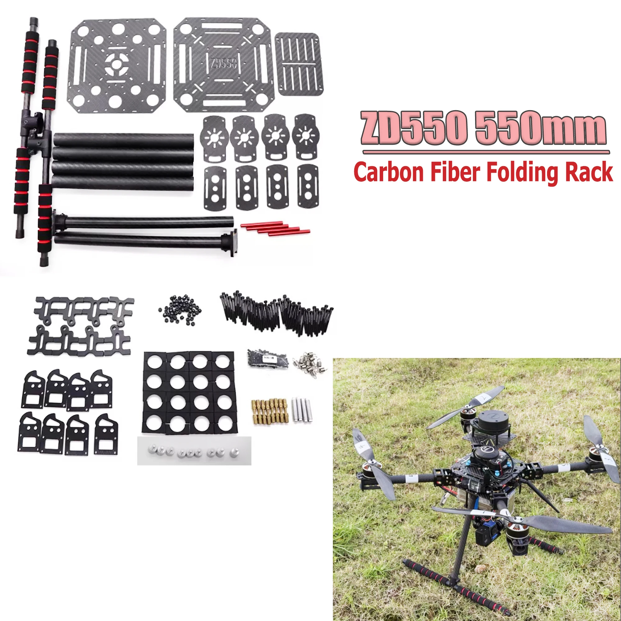 Full Carbon Fiber Rack ZD550 550mm / ZD680 680mm Quadcopter Frame / ZD850 850mm Foldable Arm Hexacopter Frame Kit for FPV Drone
Full Carbon Fiber Rack ZD550 550mm / ZD680 680mm Quadcopter Frame / ZD850 850mm Foldable Arm Hexacopter Frame Kit for FPV Drone