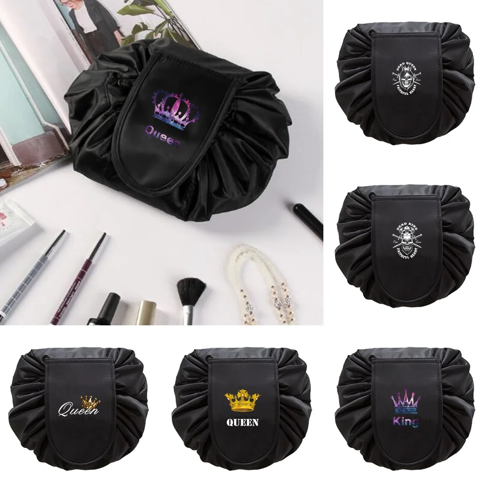 Drawstring Makeup Storage Bag Cosmetic Bag Women Eye Shadow Brush Pouch Toiletry Beauty Case King Print Travel Make Up Organizer
Drawstring Makeup Storage Bag Cosmetic Bag Women Eye Shadow Brush Pouch Toiletry Beauty Case King Print Travel Make Up Organizer