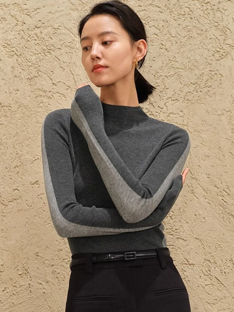 Faionable Color Blo High Ne Long Sve Вязаный свитер Осенний облегающий шерстяной базовый слой Топ Корейский Sle круглый Ne
Faionable Color Blo High Ne Long Sve Вязаный свитер Осенний облегающий шерстяной базовый слой Топ Корейский Sle круглый Ne